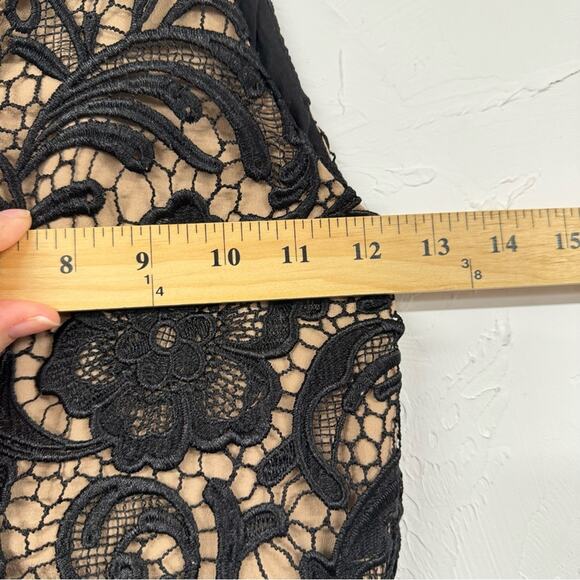 Dress The Population Black Lace Sleeveless Mini Cocktail Dress Womens XS Formal - Picture 13 of 14